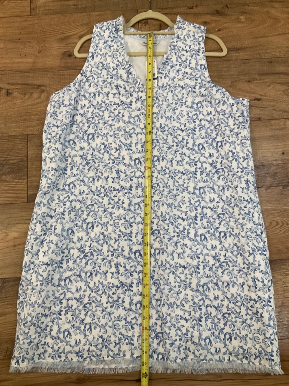 NWT Tommy Bahama Two Palms Ruffle Linen Shift Dress- coastal coral reef - Picture 6 of 6